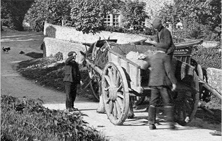 Upper Street East Dean wagon & dog